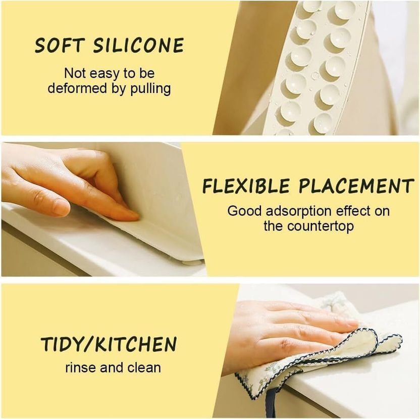Vibgyor Silicone Kitchen Sink Splash Guard 48 cm - Image 6