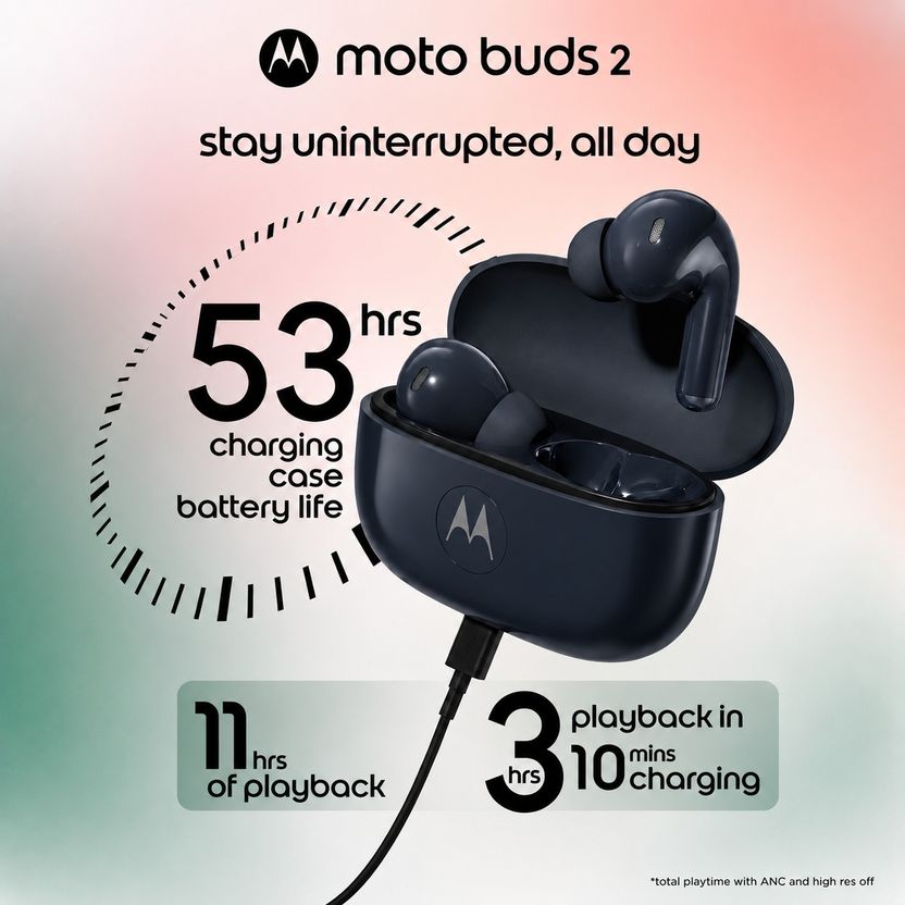 Motorola Buds2 with 6mic 55dB ANC - Image 4