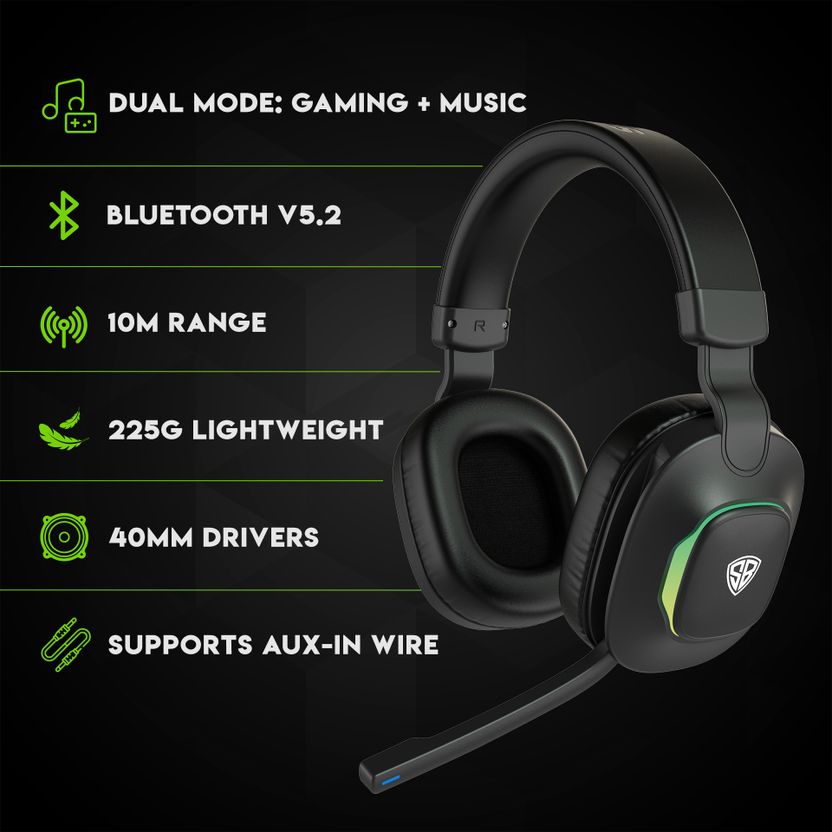 SpinBot Headphones with 50ms Low Latency & RGB Lights - Image 7