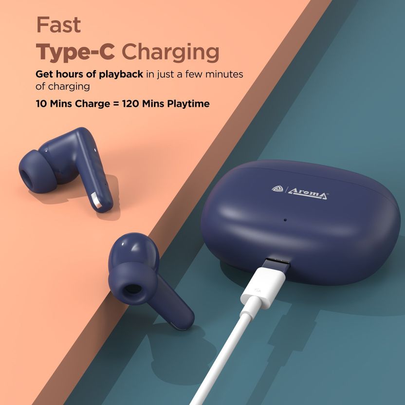 Aroma NB126 Blaze 32dB Active Noise Cancellation 60H* Fast Chargi...more - Image 9