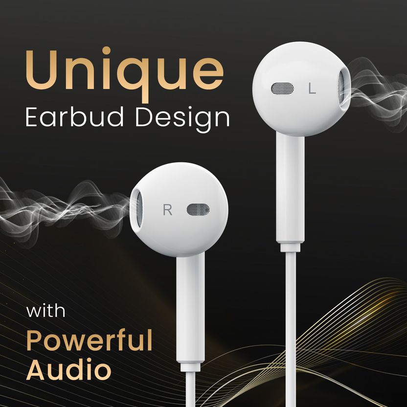 Portronics Conch Theta A Wired Earphones with Mic - Image 6