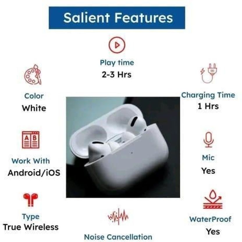 VARNIADRF Wireless Bluetooth Earbuds Blue - Image 7