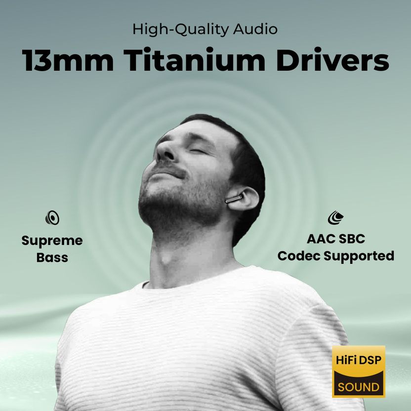 truke AuraPro 60H TWS Earbuds, Leather Finish, Dual Pair - Image 3
