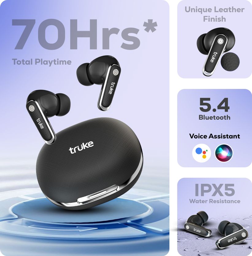 truke Mega 12 Leather Finish TWS Earbuds - Image 7