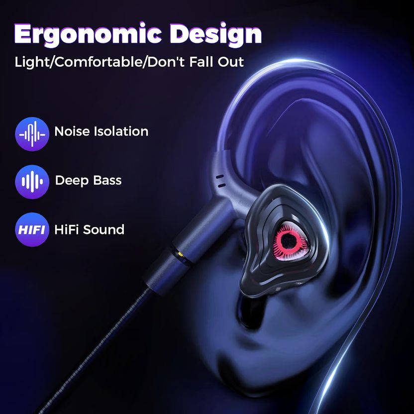 mianix G10 Wired Headset Black On Ear - Image 2