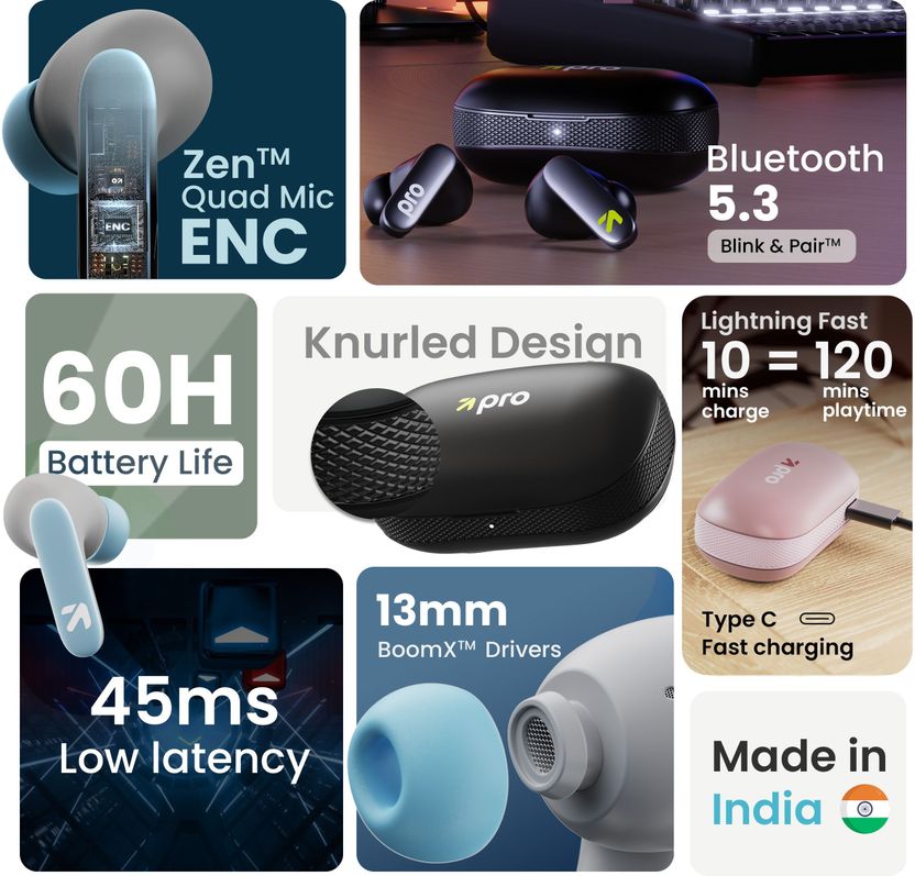 GOBOULT Y1 Pro 4 Mic ENC Wireless Earbuds - Image 2