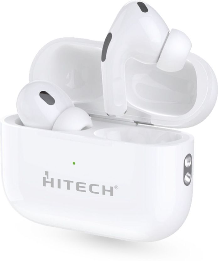 HITECH HIPODS PRO BASIC Bluetooth Headset (White, True Wireless) - Image 1