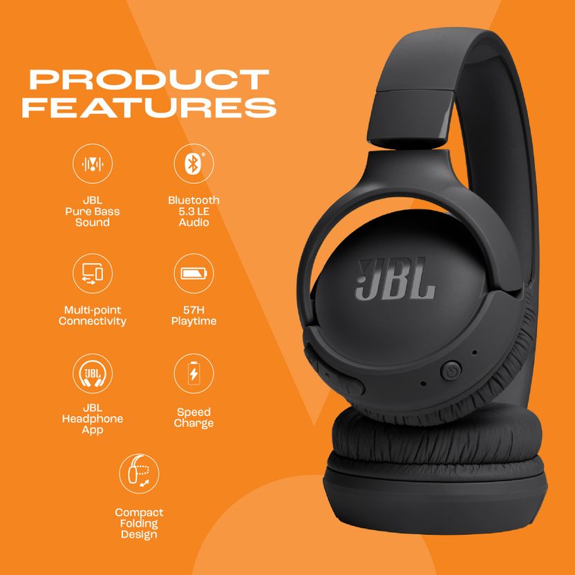 JBL Tune 520 BT 57Hr Playtime - Image 3