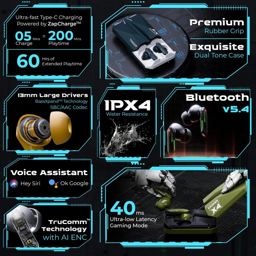 TRIGGR Kraken X4 13mm Drivers Earbuds - Image 2