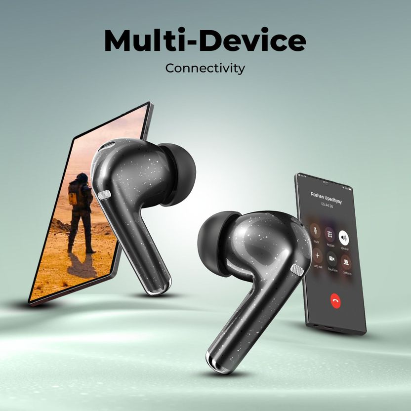 truke AuraPro 60H TWS Earbuds, Leather Finish, Dual Pair - Image 7