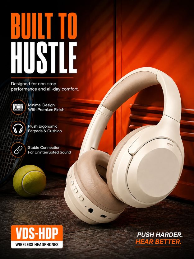 Coracao Wireless Bluetooth Headphones with 50Hr Runtime - Image 4