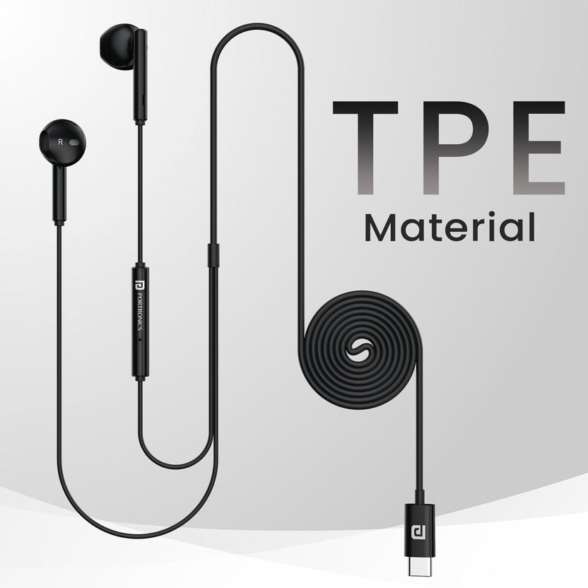 Portronics Conch Theta C Type C Wired Earphone - Image 7