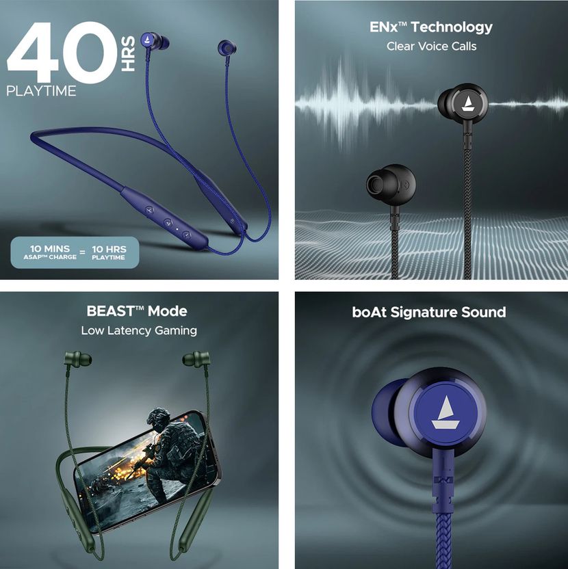 boAt Rockerz 110 Neckband with 40 HRS Playback - Image 2