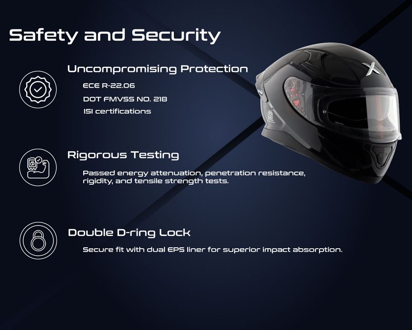 Axor Apex Solid Motorbike Helmet - Image 3
