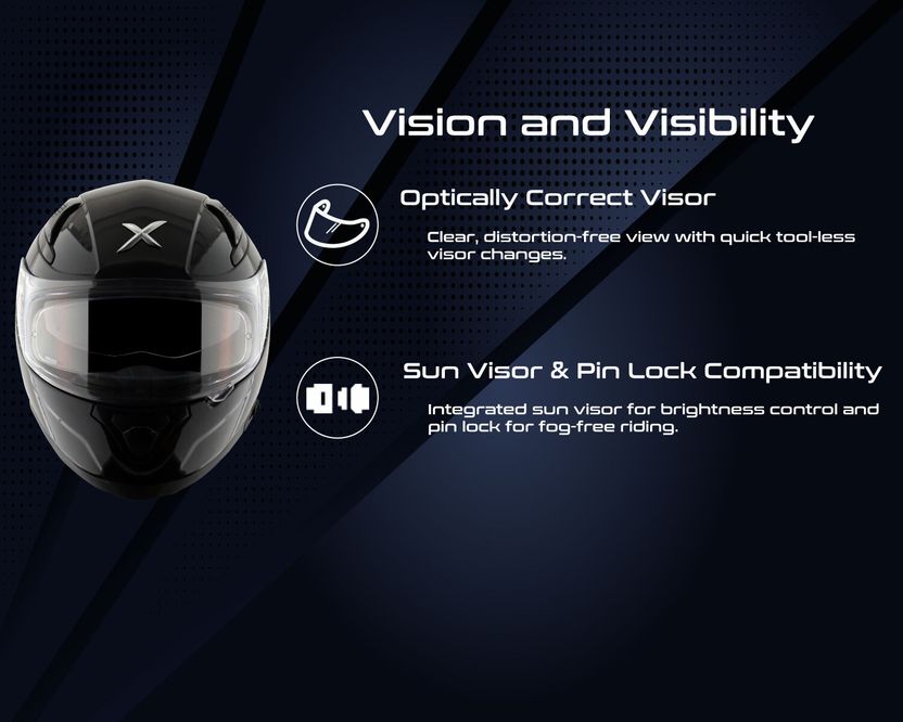 Axor Apex Solid Motorbike Helmet - Image 7