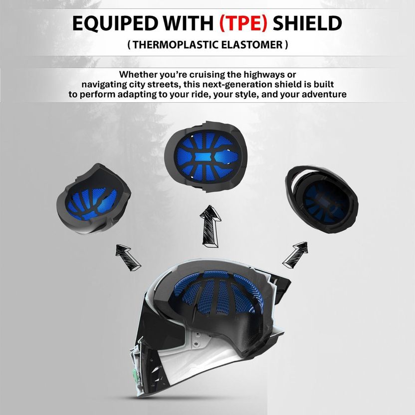 Steelbird SBH 61 SXE X4 Full Face Motorbike Helmet - Image 3