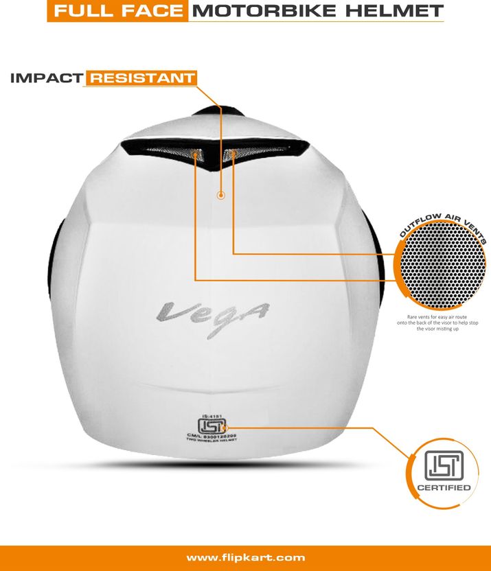 VEGA Crux Open Face Motorbike Helmet - Image 8