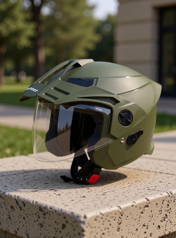 Steelbird SBH-23 Hunter Open Face Motorbike Helmet - Image 6