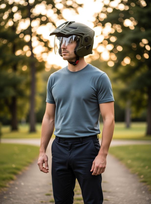 Steelbird SBH-23 Hunter Open Face Motorbike Helmet - Image 4