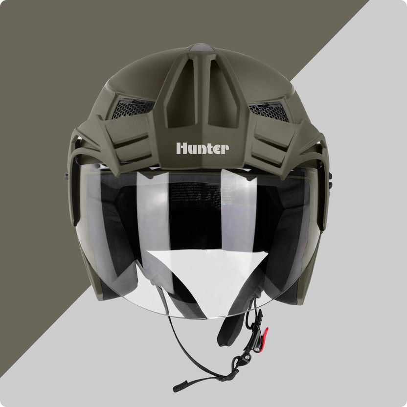 Steelbird SBH-23 Hunter Open Face Motorbike Helmet - Image 7