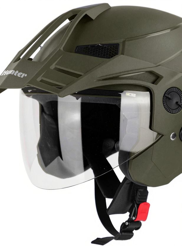 Steelbird SBH-23 Hunter Open Face Motorbike Helmet - Image 8