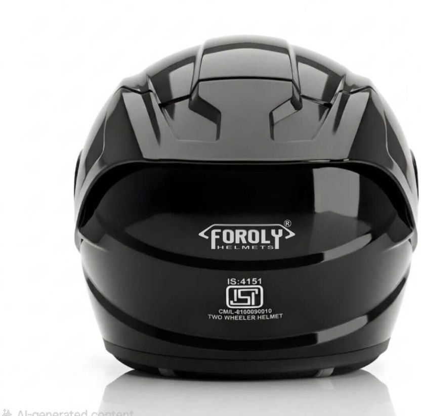 FOROLY Raven ABS Material Spoiler Black Visor Motorbike Helmet - Image 4