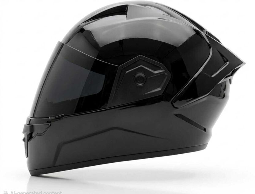 FOROLY Raven ABS Material Spoiler Black Visor Motorbike Helmet - Image 1