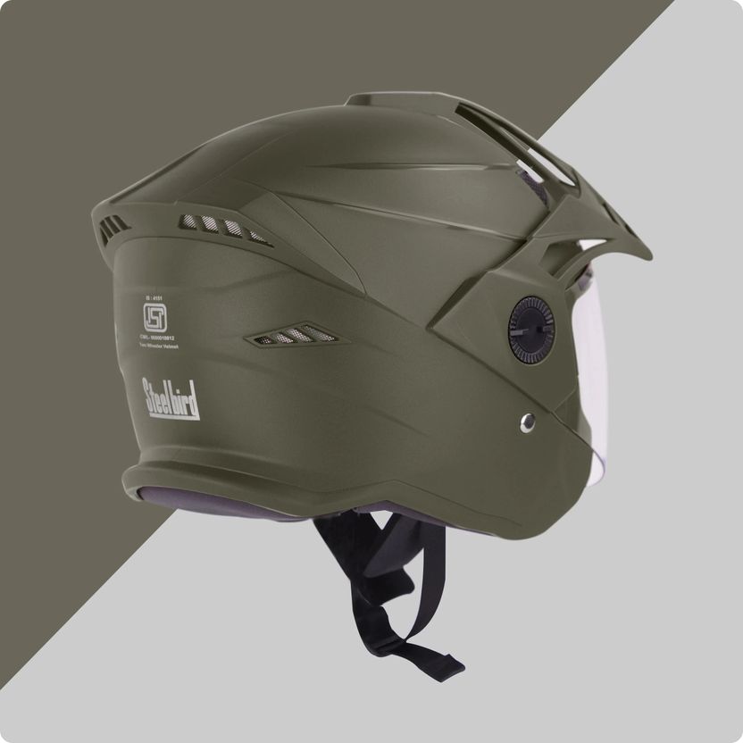 Steelbird SBH-23 Hunter Open Face Motorbike Helmet - Image 10