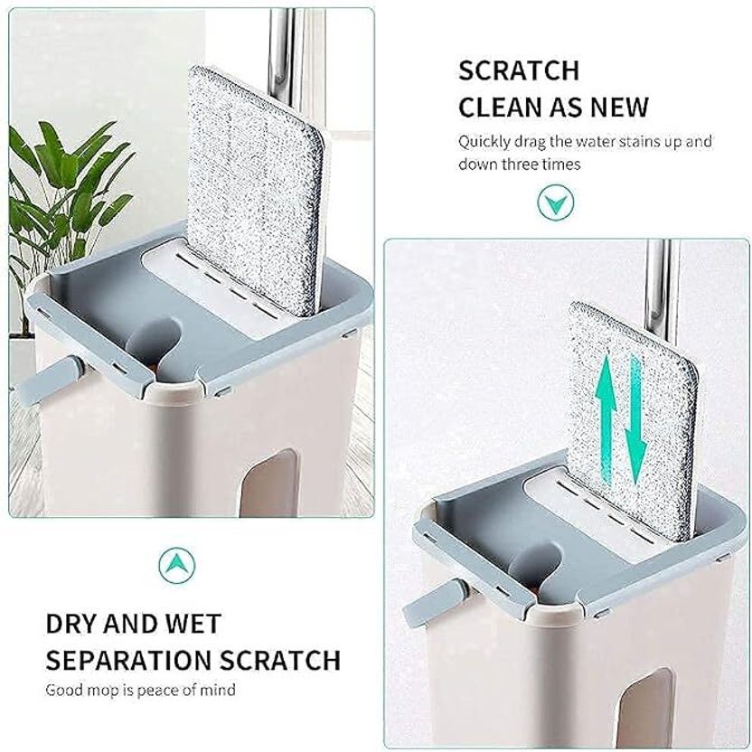 MMTRADING HydroPro Dual Chamber Mop & Bucket Set - Image 2