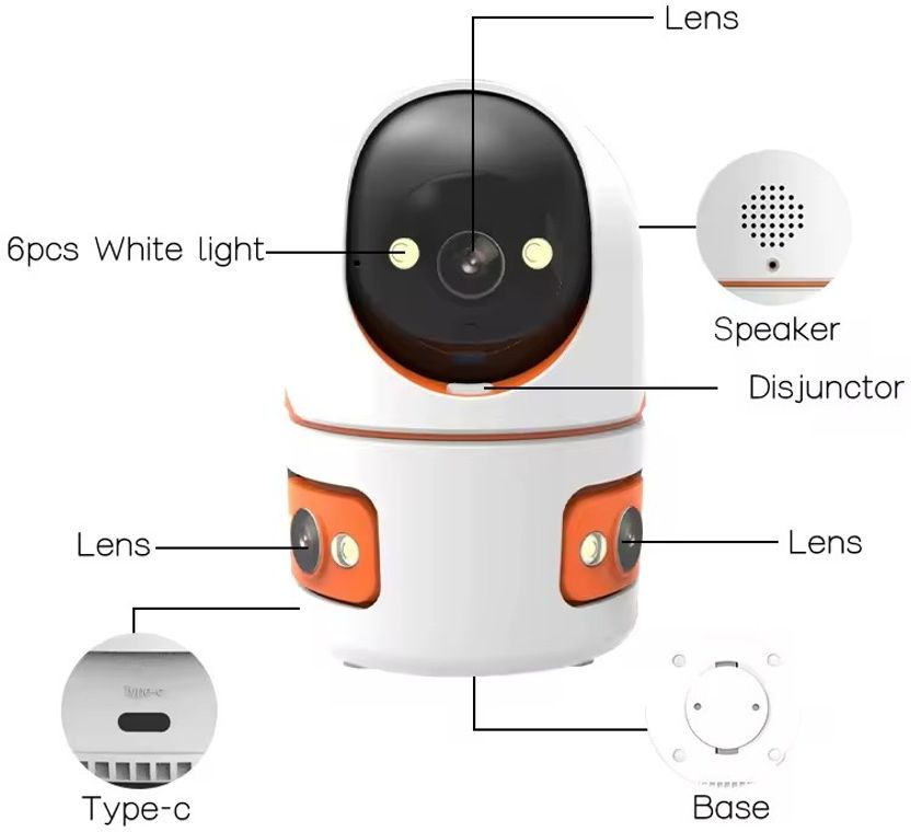 OSQD 2+2+2MP Triple Lens CCTV Camera - Image 3
