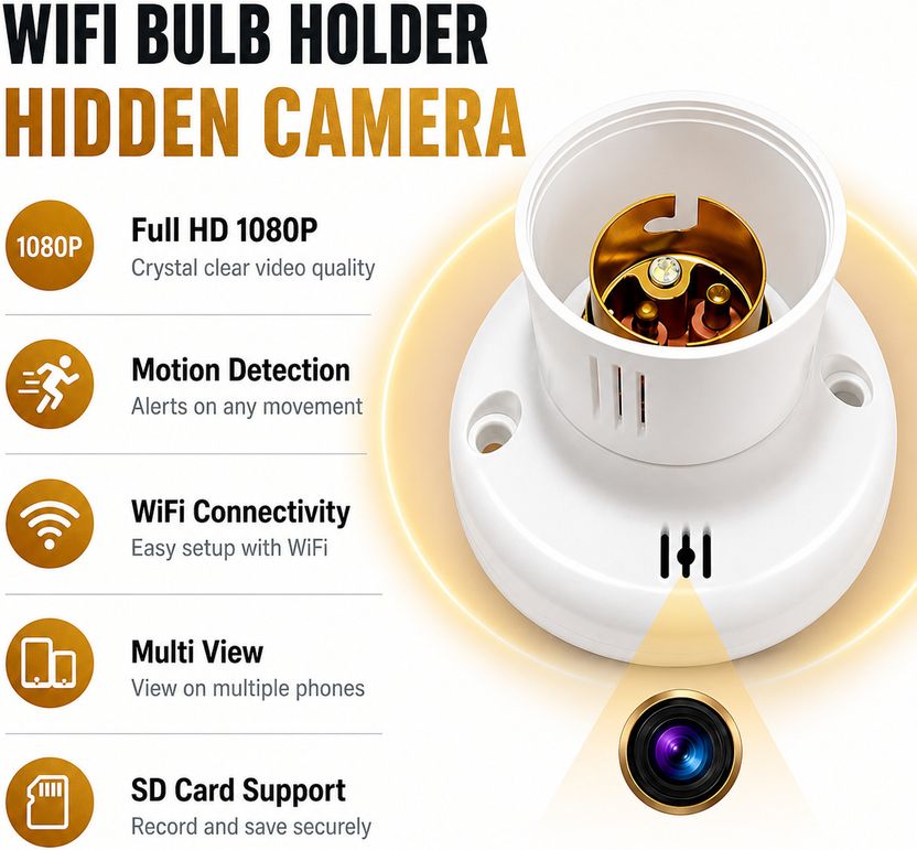 KIFEBITE WiFi 1080P Spy Bulb Camera - Image 2