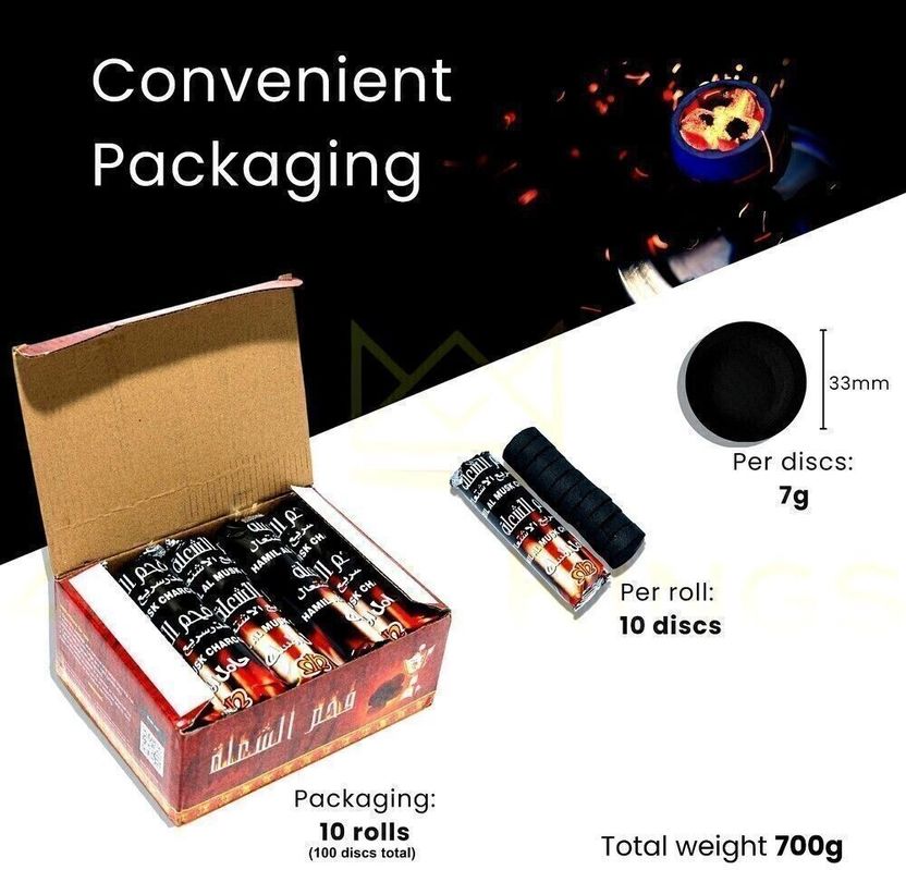 Zephyr Quick Light Charcoal Rolls for Bukhoor and Hookah - Image 4