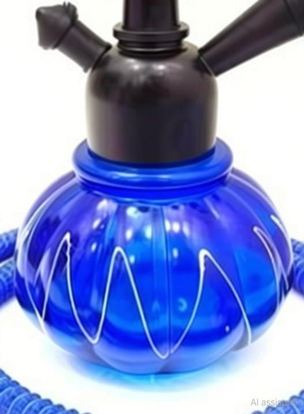 Royal 9 inch Blue Hookah - Image 2