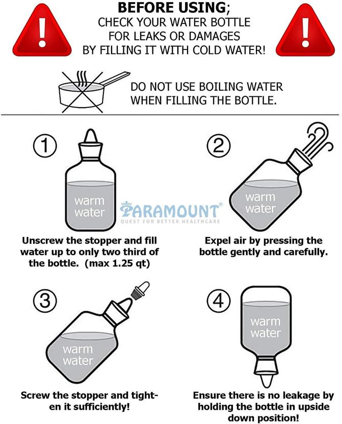 Paramount 2L Hot Water Bag for Pain Relief - Image 7