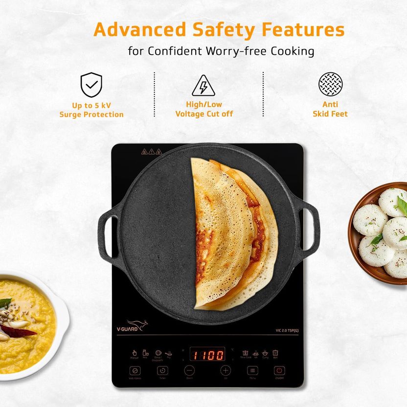 V-Guard 2000W Black Induction Cooktop - Image 5