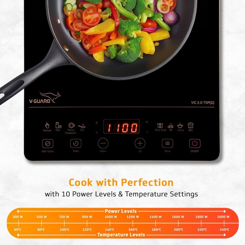 V-Guard 2000W Black Induction Cooktop - Image 4
