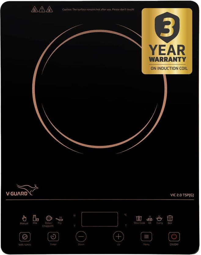 V-Guard 2000W Black Induction Cooktop - Image 1