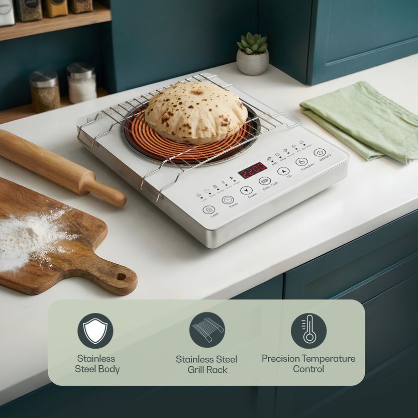 iBELL 2200W Infrared Cooktop White - Image 4