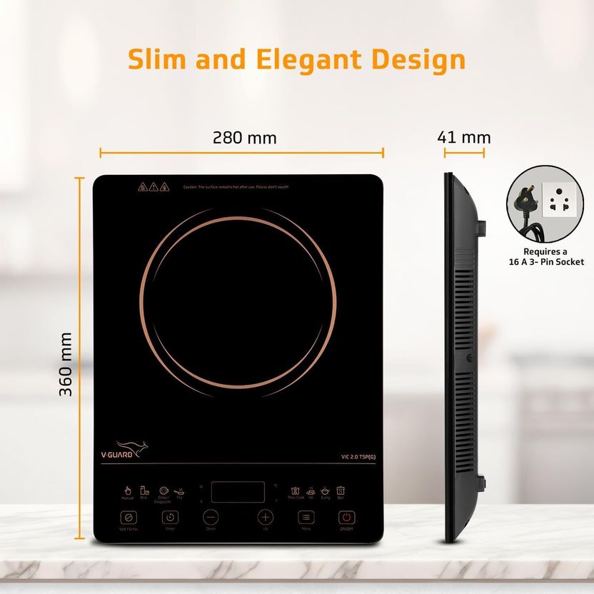 V-Guard 2000W Black Induction Cooktop - Image 9