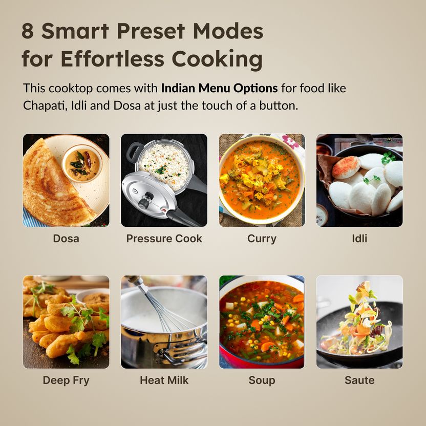 Prestige 2000W Induction Cooktop Black Atlas Touch - Image 4