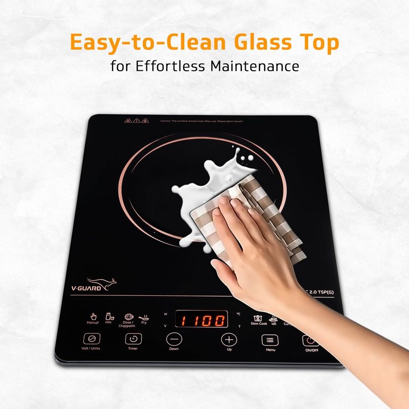 V-Guard 2000W Black Induction Cooktop - Image 7