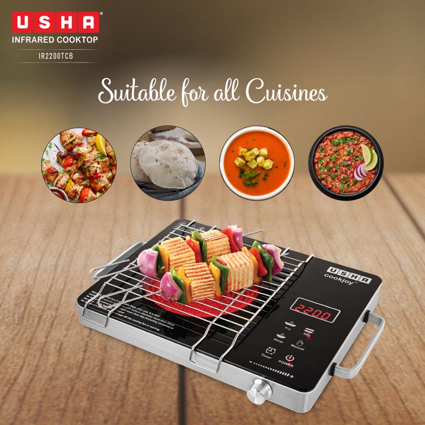 USHA 2200W Infrared Cooktop Black - Image 8