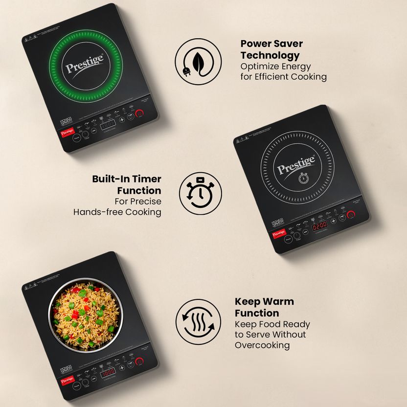 Prestige 2000W Induction Cooktop Black Atlas Touch - Image 7