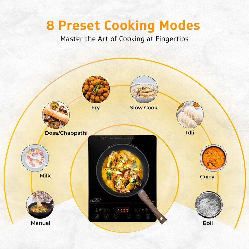 V-Guard 2000W Black Induction Cooktop - Image 3