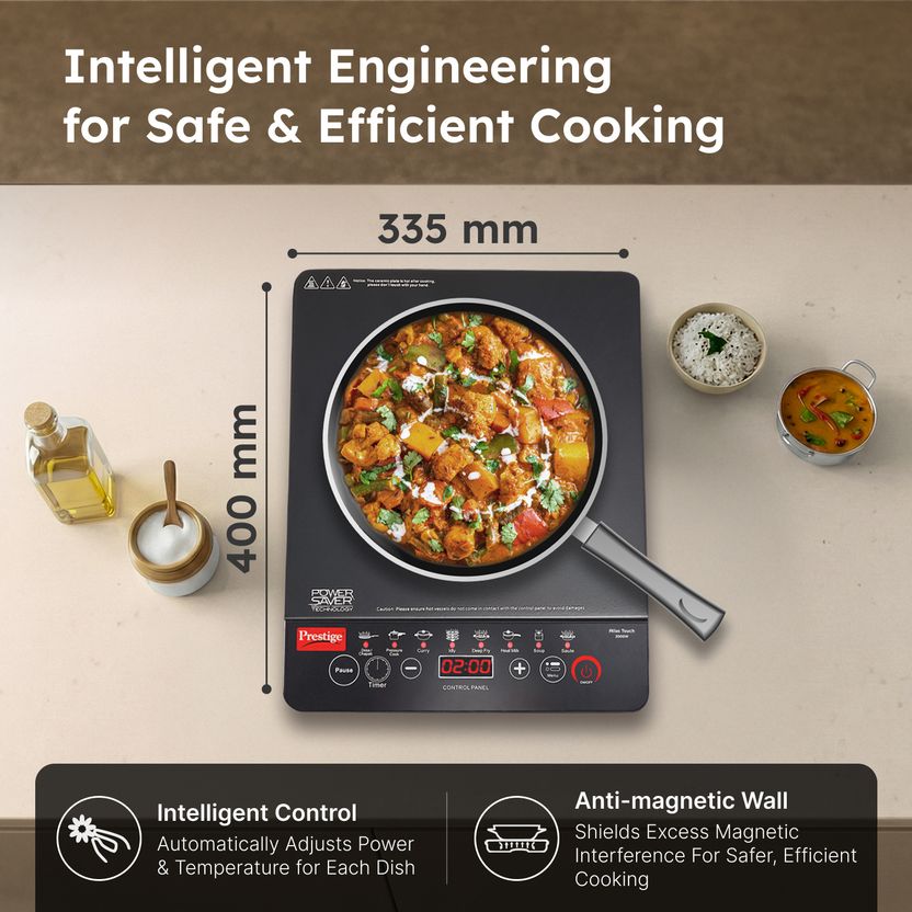 Prestige 2000W Induction Cooktop Black Atlas Touch - Image 8