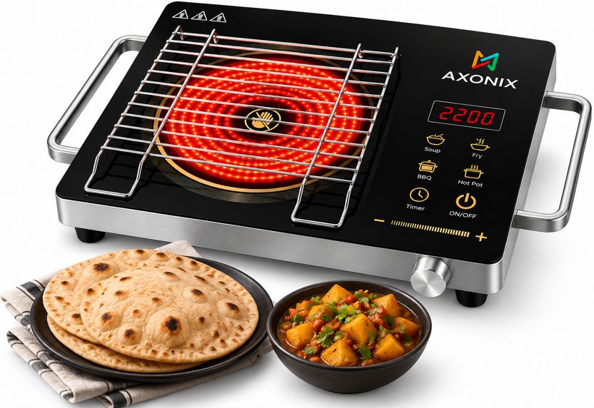 AXONIX 2200W Infrared Cooktop Touch Panel Multicolor - Image 3