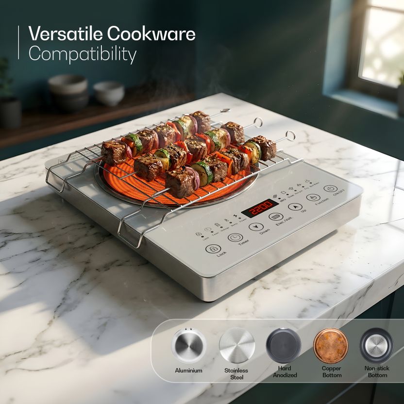 iBELL 2200W Infrared Cooktop White - Image 2
