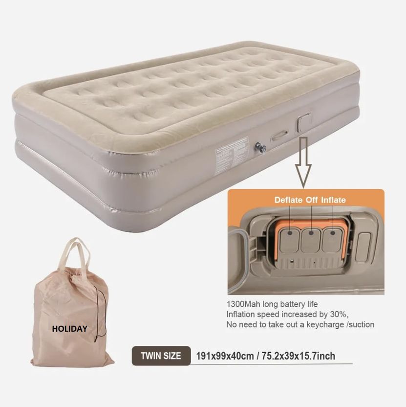 PM HUB Single Air Bed with Electric Pump - Image 1