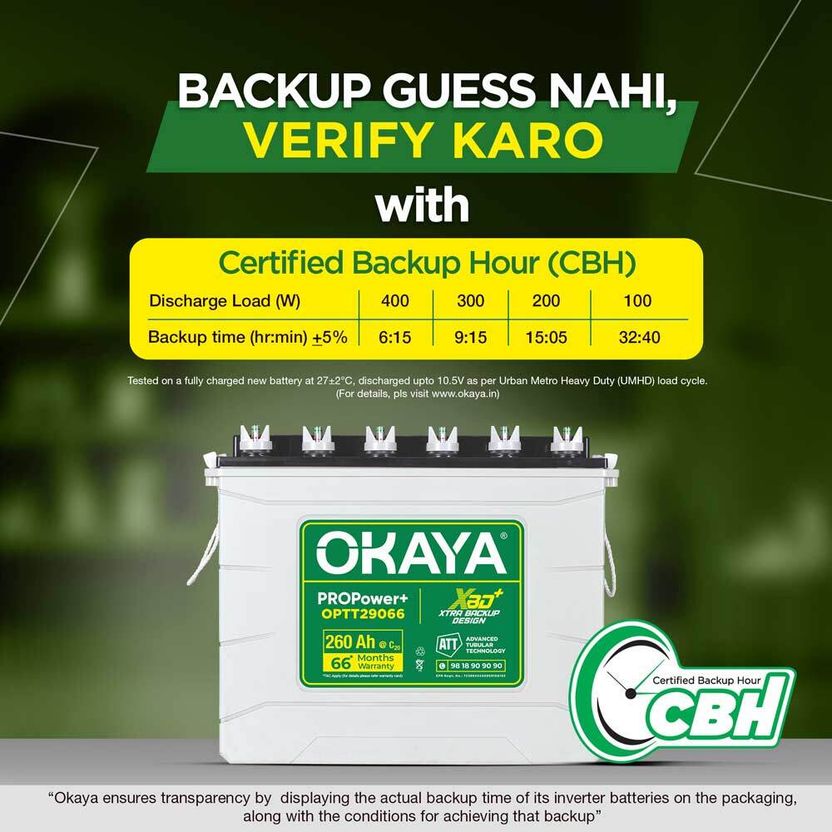 OKAYA 66 Months Warranty Tubular Inverter Battery - Image 3
