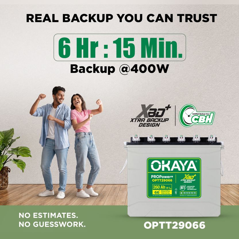 OKAYA 66 Months Warranty Tubular Inverter Battery - Image 4